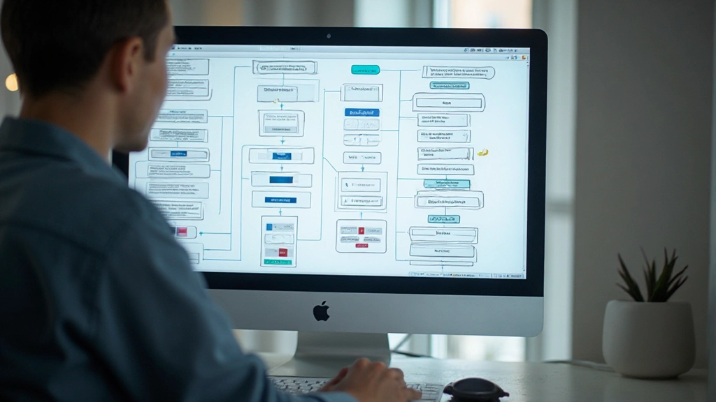 Визуальное представление системы таксономии и организации метаданных на экране компьютера