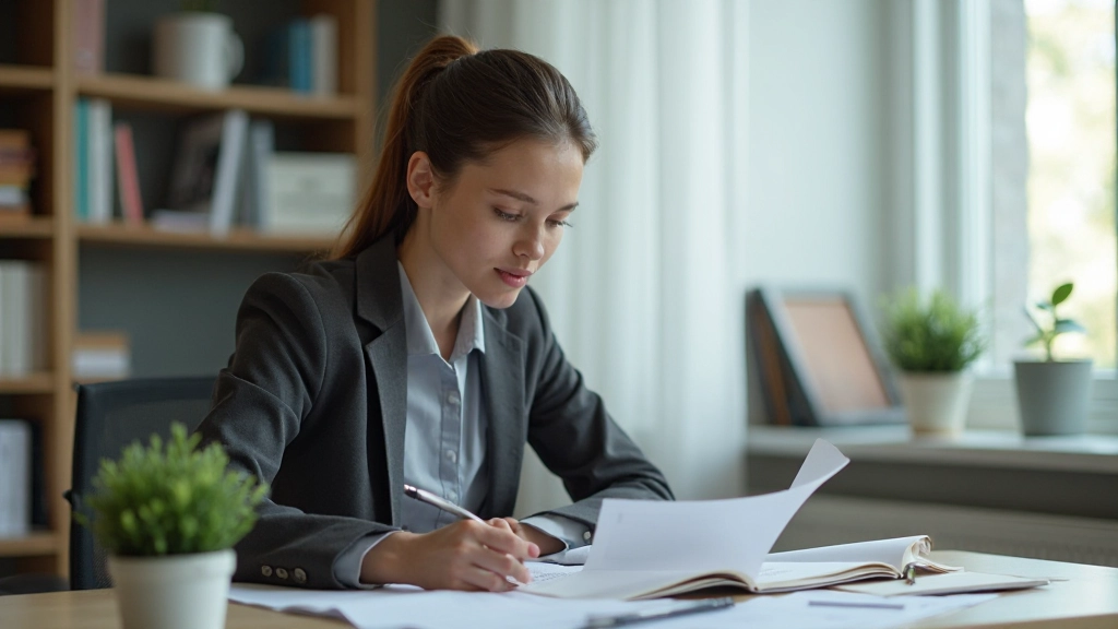 Женщина изучает стратегии организации информации и систематизации
